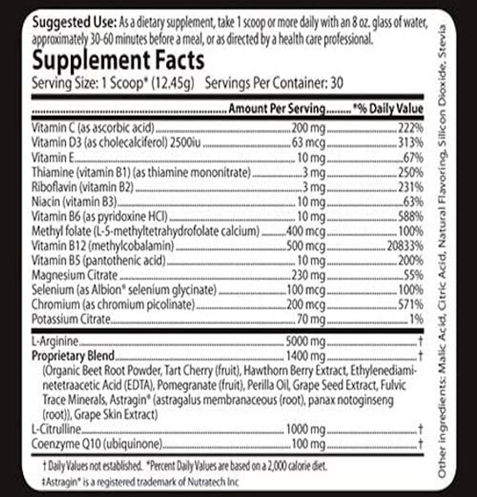 Amaze Morning Daily Powder Drink Vitamins Cherry Flavor Supplement Facts.jpg