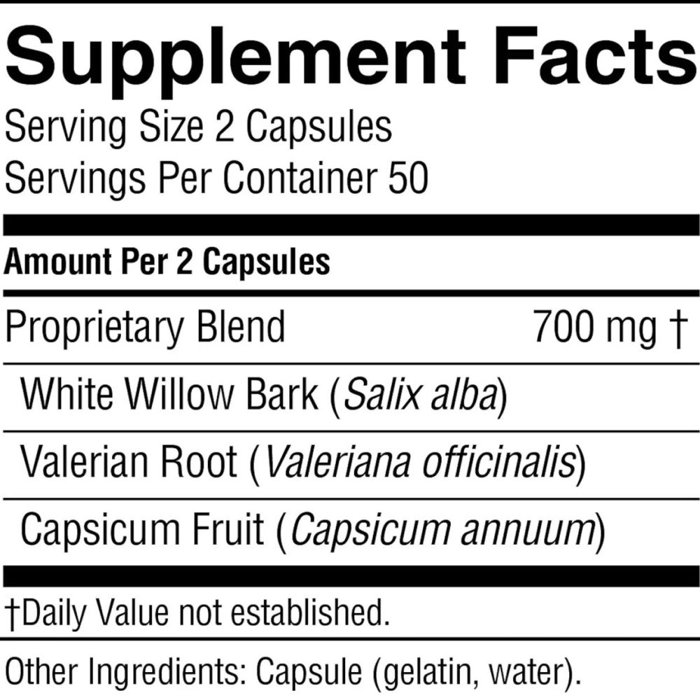 Nature's Sunshine APS II with White Willow Bark 100 Capsules Ingredients.jpg