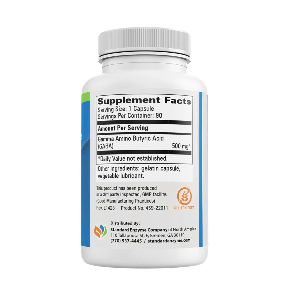 Standard Enzyme GABA 500 mg 90 Capsules Supplement Facts.jpg