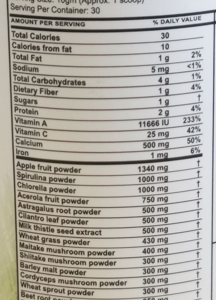 Tony's Radiant Greens Tropical 9.6oz- Supplement Facts.jpg